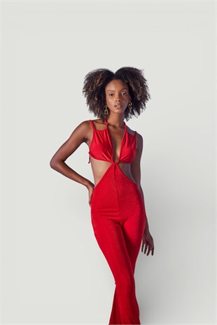 Diana Rompers Red