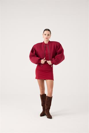 Parker Bomber Jacket Burgundy