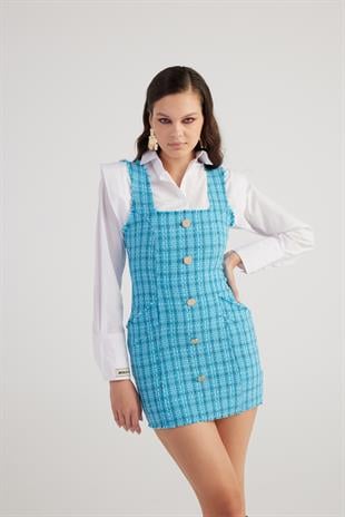 Tweed Dress Blue
