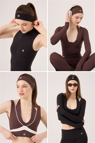 Holly Saç Bandı Siyah-Kahve Set