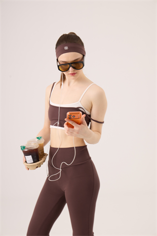 High Waist Flare Fabiola Leggings Pants Brown
