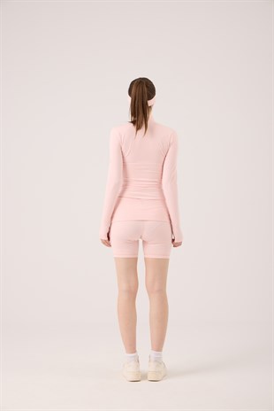 Beli Kıvrımlı Mini Kacie Şort Pembe