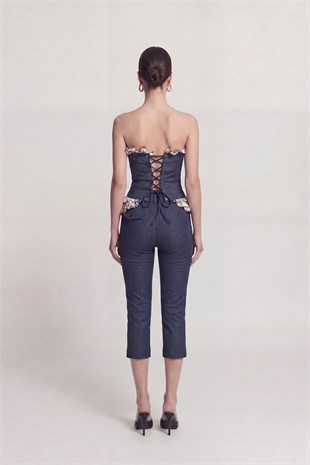 Jean Görünümlü Venus Capri Pantolon Lacivert