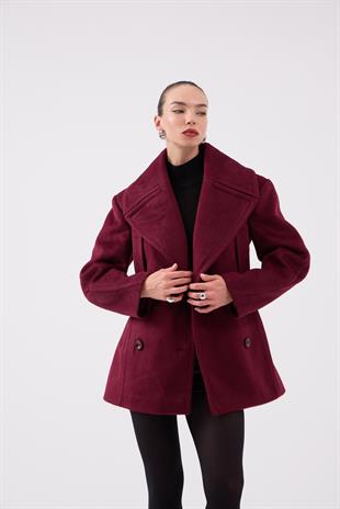 Desiree Coat Claret Red
