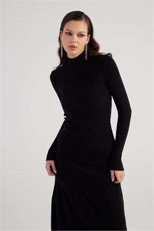 Sally Knitwear Dress Black
