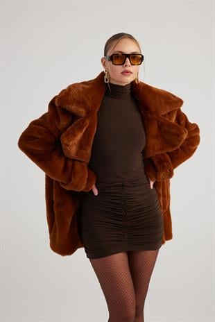 Mobby Fur Jacket Brown