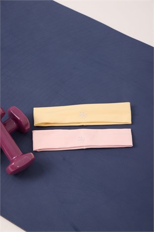 Holly Saç Bandı Sarı- Pembe Set