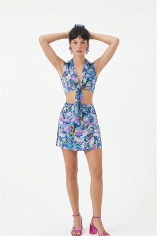 Alt Üst Bandanalı Efila Takım Mavi