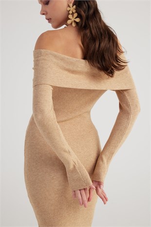 Tilda Knitwear Dress Beige