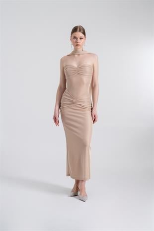 Gabrielle Dress Beige