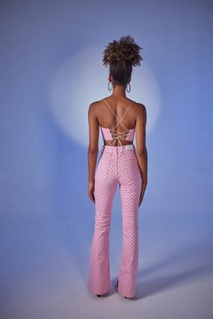Spring Jean Pantolon Pembe