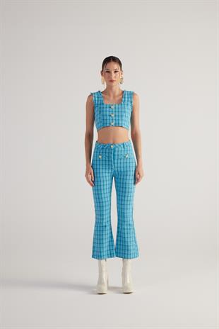 Tweed Trousers Blue