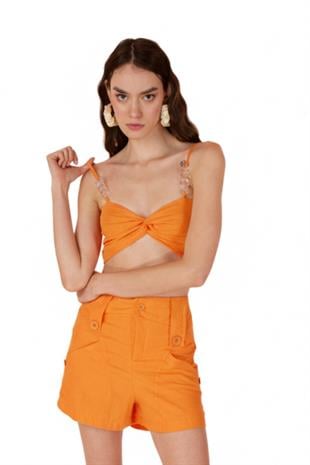 Rise Chain Blouse Orange