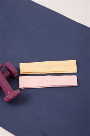 Holly Saç Bandı Sarı- Pembe Set