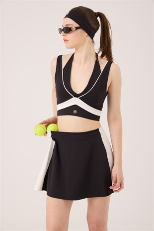 Yüksek Bel Stella Şort Etek Siyah