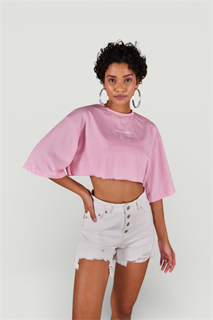 Holly Crop T-Shirt Pink