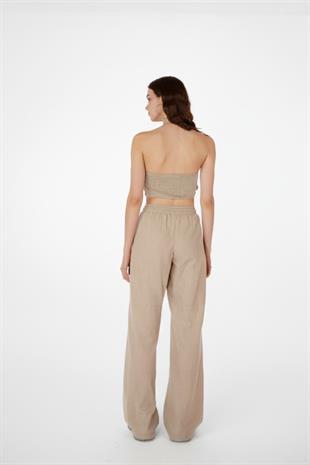 Rise Trousers Beige