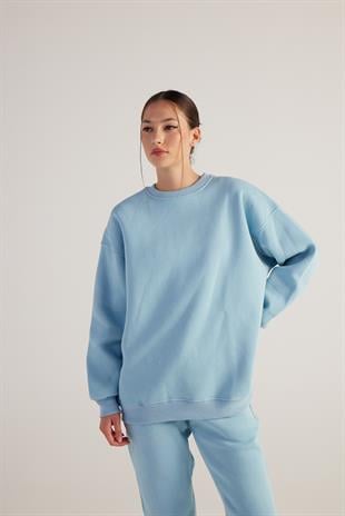 Fluffy Sweatshirt Blue