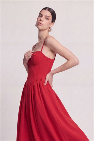 Bridged Dress Red