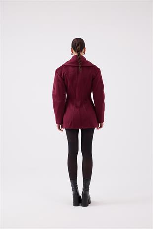 Desiree Coat Claret Red