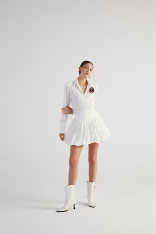 Beli Lastikli Mini Balon Lexi Etek Beyaz