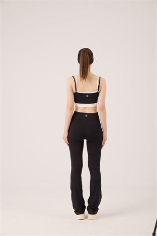 High Waist Flare Fabiola Leggings Pants Black