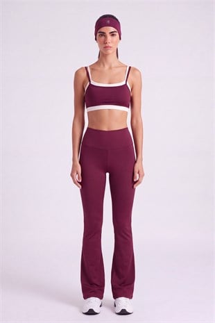 Fabiola Leggings Trousers Burgundy