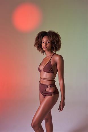 Delphi Bikini Top Brown