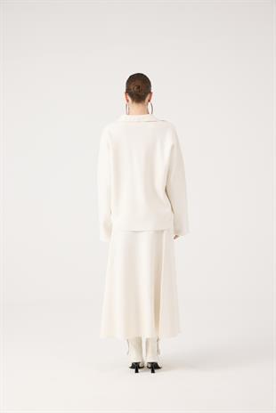 Zoi Knit Skirt White