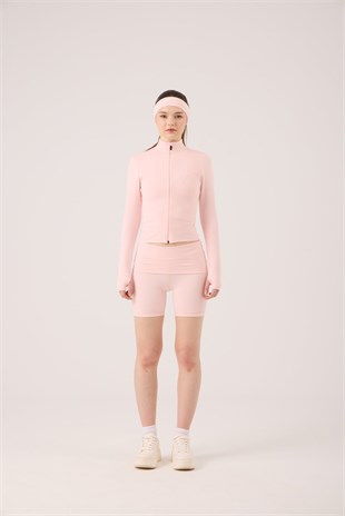 Beli Kıvrımlı Mini Kacie Şort Pembe