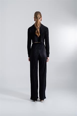 Beli Lastikli Esnek Comfy Pantolon Siyah