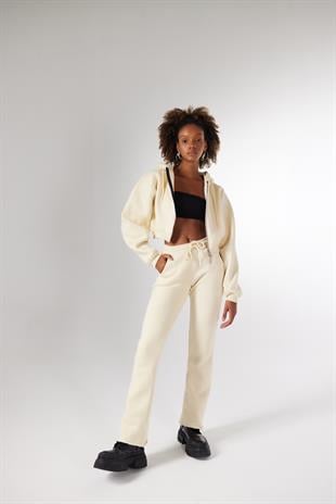 Mixed Sweatpants Beige