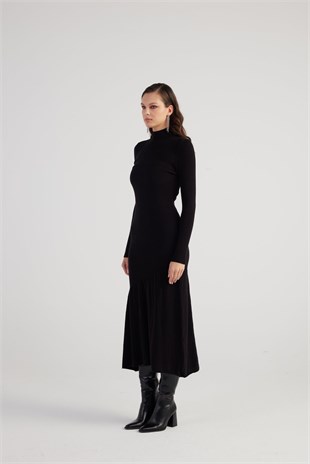 Sally Knitwear Dress Black