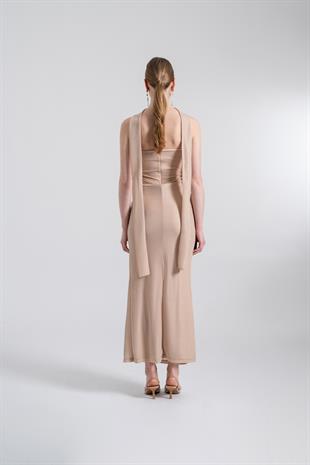 Gabrielle Dress Beige