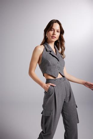 Kira Waistcoat Gray