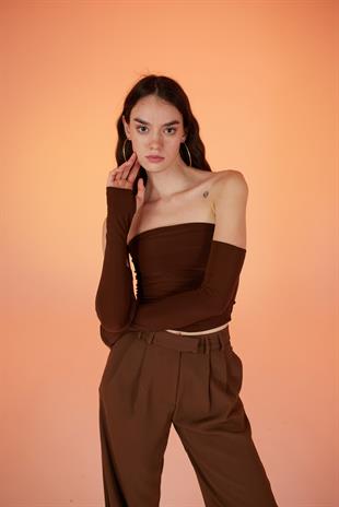 Smooth Blouse Brown