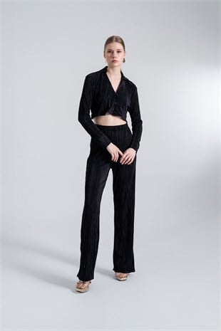 Beli Lastikli Esnek Comfy Pantolon Siyah