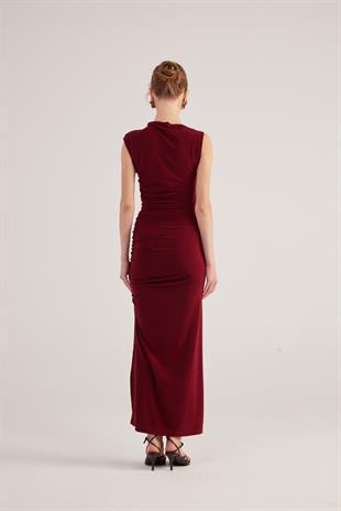 Lily Dress Claret Red