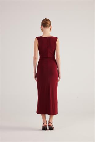 Kate Dress Claret Red