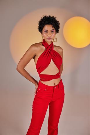 Wrap Top Red