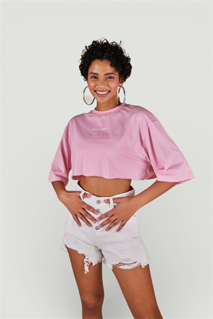 Holly Crop T-Shirt Pink