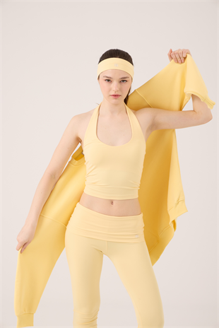 Boyundan Askılı Ellen Büstiyer Sarı