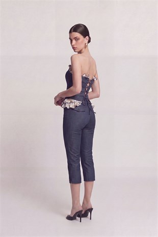 Jean Görünümlü Venus Capri Pantolon Lacivert