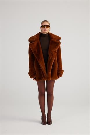 Mobby Fur Jacket Brown