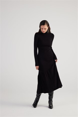 Sally Knitwear Dress Black