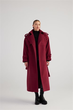 Nora Coat Claret Red
