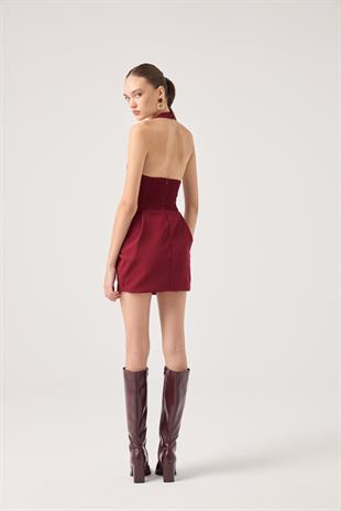 Yerry Dress Burgundy