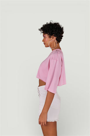 Holly Crop T-Shirt Pink