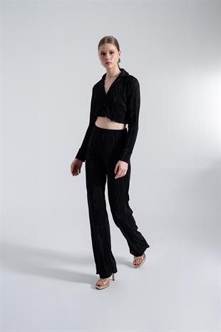 Comfy Crop Shirt Black