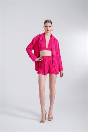 Oversize Düğme Kapamalı Comfy Oversize Gömlek Pembe